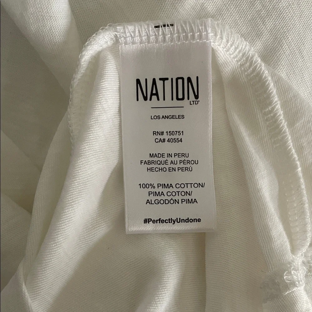 Nation LTD White Long-Sleeve Top with Smocked Cuffs - Picture 4 of 7